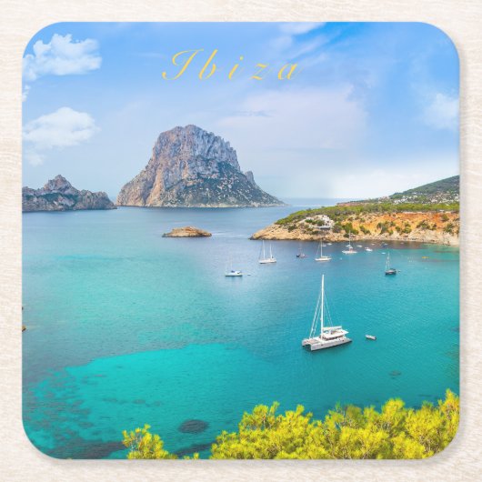 Groeten uit Ibiza Kartonnen Onderzetters (Voorkant)