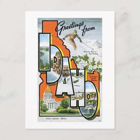 Groeten uit Idaho! Briefkaart (Voorkant)