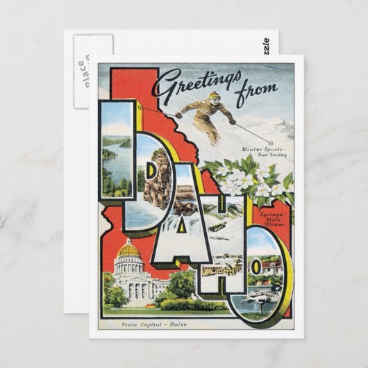 Groeten uit Idaho Briefkaart (Voorkant / Achterkant)