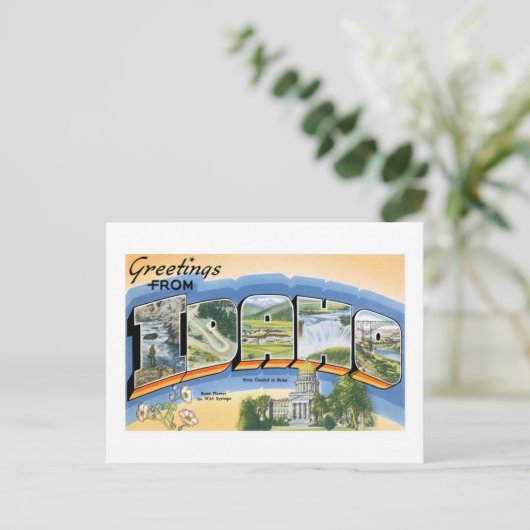 Groeten uit Idaho! Briefkaart (Staand voorkant)