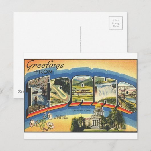 Groeten uit Idaho Briefkaart (Voorkant / Achterkant)