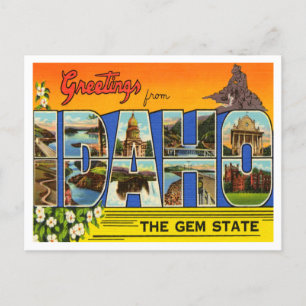 Groeten uit Idaho, de Gem-staatsreis Briefkaart