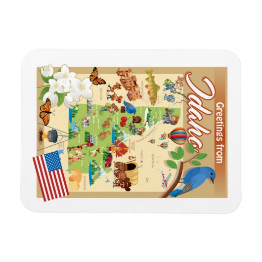 Groeten uit Idaho Magneet (Horizontaal)