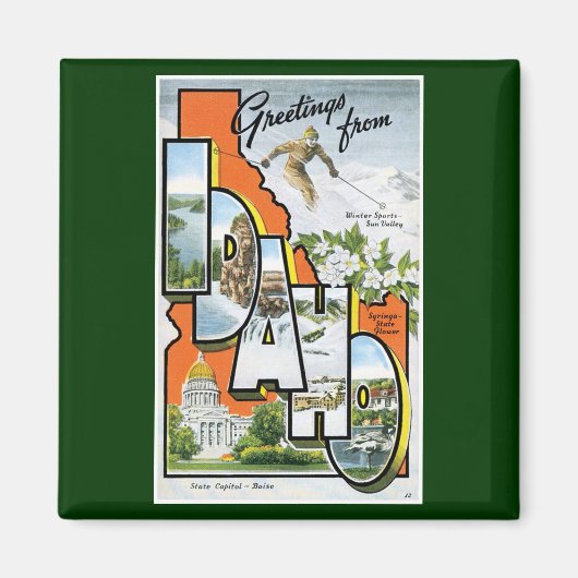 Groeten uit Idaho! Magneet (Voorkant)