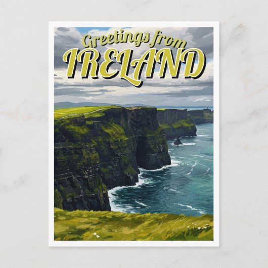 Groeten uit Ierland Cliffs of Moher Briefkaart (Voorkant)