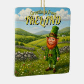 Groeten uit Ierland Leprechaun Keramisch Ornament (Rechts)