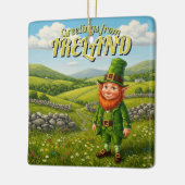 Groeten uit Ierland Leprechaun Keramisch Ornament (Links)