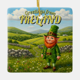 Groeten uit Ierland Leprechaun Keramisch Ornament