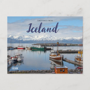 Groeten uit IJsland Ansichtkaart Husavik Briefkaart
