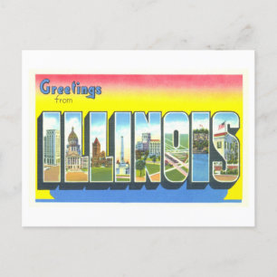 groeten uit Illinois Briefkaart