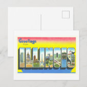  groeten uit Illinois Briefkaart (Voorkant / Achterkant)