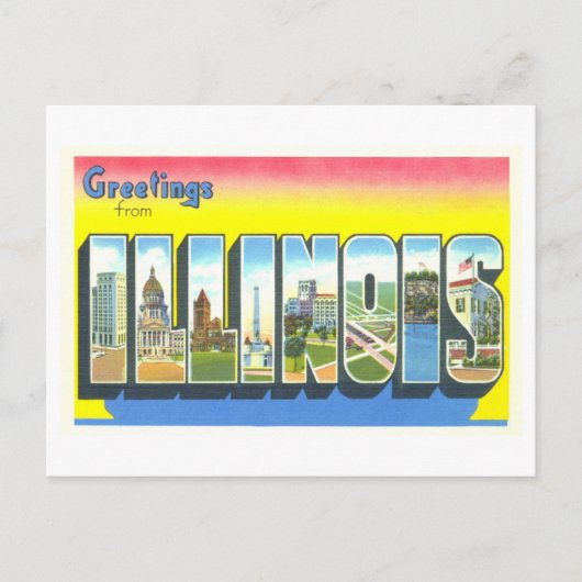  groeten uit Illinois Briefkaart (Voorkant)