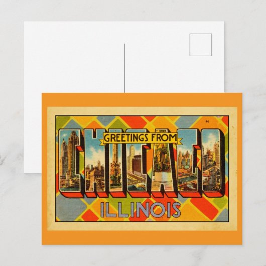 Groeten uit Illinois Briefkaart (Voorkant / Achterkant)