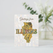 Groeten uit Illinois Briefkaart (Staand voorkant)