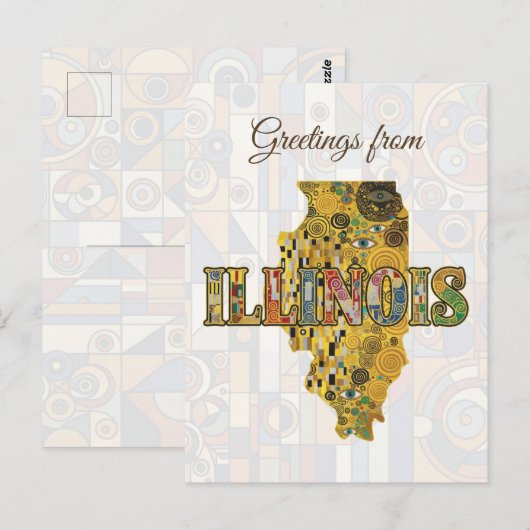 Groeten uit Illinois Briefkaart (Voorkant / Achterkant)