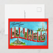 Groeten uit Illinois Briefkaart (Voorkant / Achterkant)