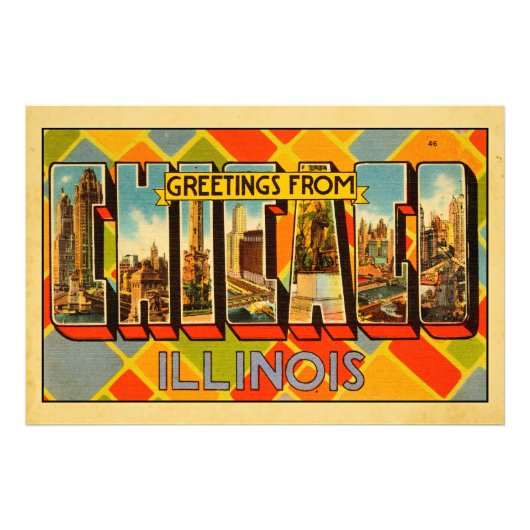 Groeten uit Illinois Foto Afdruk (Voorkant)