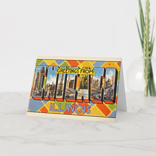 Groeten uit Illinois Kaart (Voorkant)
