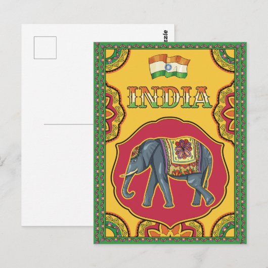 Groeten uit India Briefkaart (Voorkant / Achterkant)