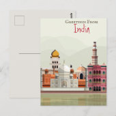 Groeten uit India Briefkaart (Voorkant / Achterkant)