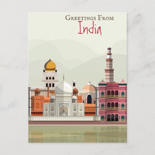 Groeten uit India Briefkaart (Voorkant)
