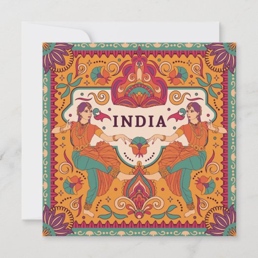 Groeten uit India Feestdagenkaart (Voorkant)
