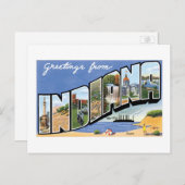 Groeten uit Indiana! Briefkaart (Voorkant / Achterkant)