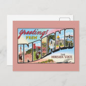  groeten uit Indiana Briefkaart (Voorkant / Achterkant)