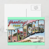 Groeten uit Indiana! Briefkaart (Voorkant / Achterkant)