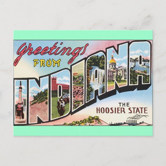 Groeten uit Indiana! Briefkaart (Voorkant)