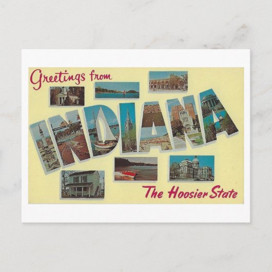 Groeten uit Indiana  Briefkaart (Voorkant)