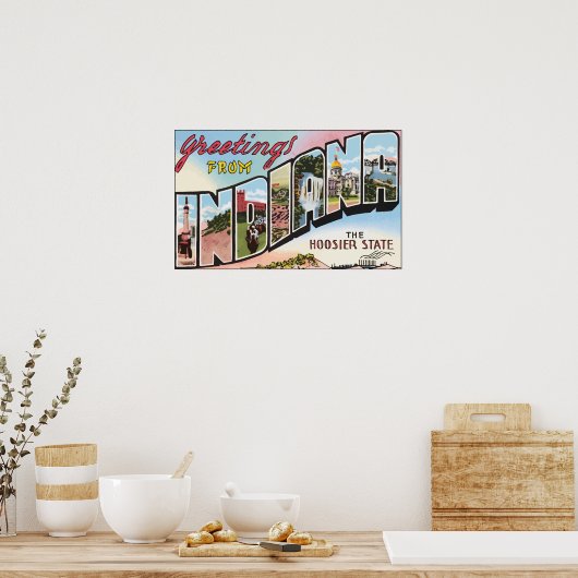 Groeten uit Indiana de Hosier State,  Poster (Keuken)