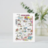  Groeten uit Indiana Kaart Briefkaart (Staand voorkant)