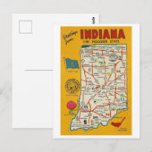 Groeten uit Indiana  Kaart Briefkaart (Voorkant / Achterkant)