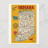 Groeten uit Indiana Kaart Briefkaart (Voorkant)