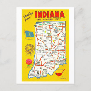 Groeten uit Indiana  Kaart Briefkaart