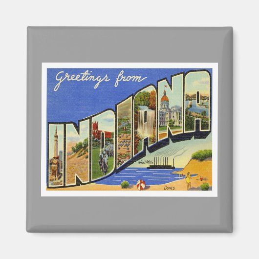 Groeten uit Indiana Magneet (Voorkant)