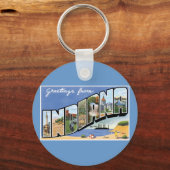 Groeten uit Indiana! Sleutelhanger (Voorkant)