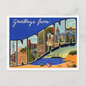 Groeten uit Indiana Vintage Travel Briefkaart (Voorkant)