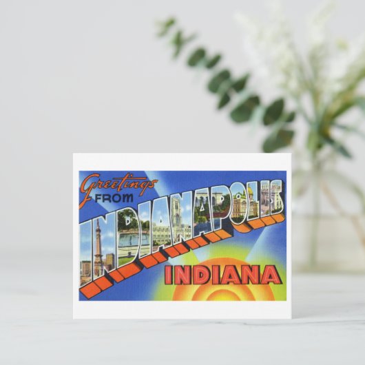Groeten uit Indianapolis Briefkaart (Staand voorkant)