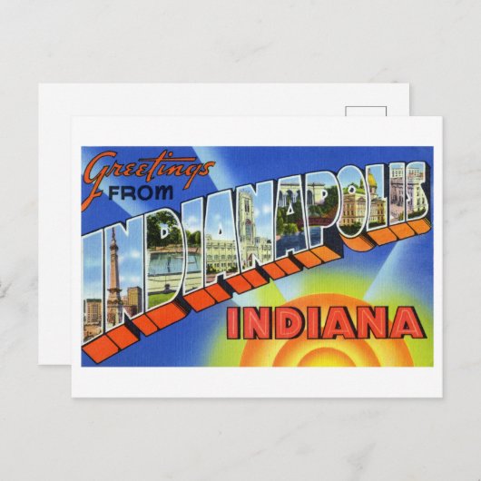 Groeten uit Indianapolis Briefkaart (Voorkant / Achterkant)