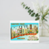 Groeten uit Indianapolis grote letter Briefkaart (Staand voorkant)
