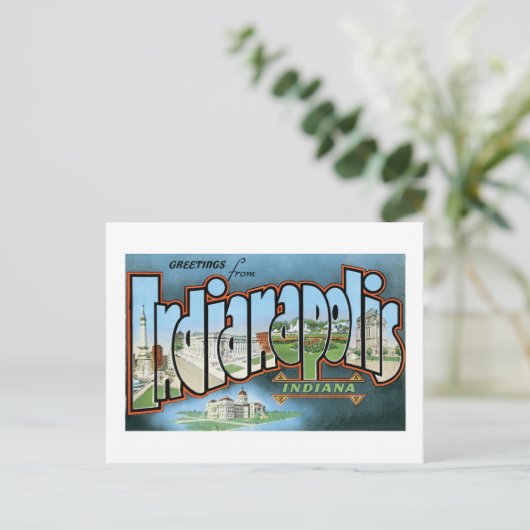 Groeten uit Indianapolis, Indiana! Briefkaart (Staand voorkant)