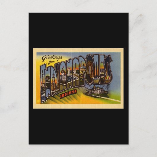 Groeten uit Indianapolis Indiana Briefkaart (Voorkant)