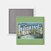 Groeten uit Indianapolis Indiana!  Magneet (Voorkant / Achterkant)