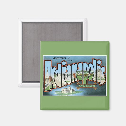 Groeten uit Indianapolis Indiana!  Magneet (Voorkant / Achterkant)