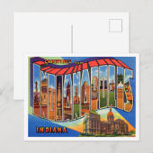 Groeten uit Indianapolis, Indiana Travel Briefkaart (Voorkant / Achterkant)