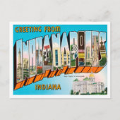 Groeten uit Indianapolis, Indiana Travel Briefkaart (Voorkant)