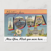 Groeten uit Iowa Briefkaart (Voorkant)