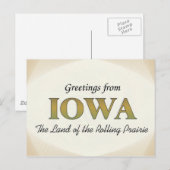 Groeten uit Iowa Briefkaart (Voorkant / Achterkant)